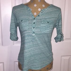 Partial Button up Blouse